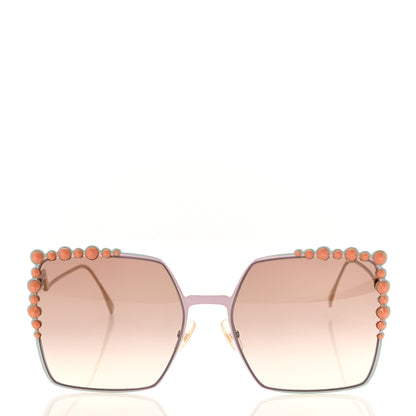 Fendi Metal Dots Square Sunglasses FF 0259/S Gold 2 of 8
