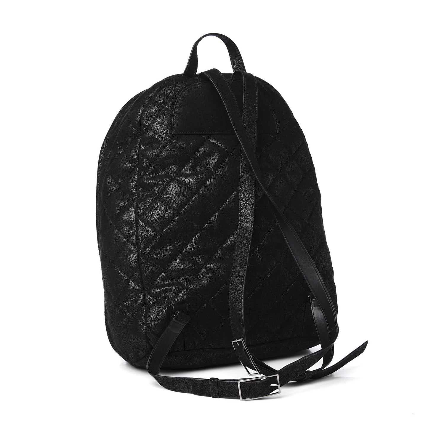 Shaggy Deer Quilted Falabella Backpack Black