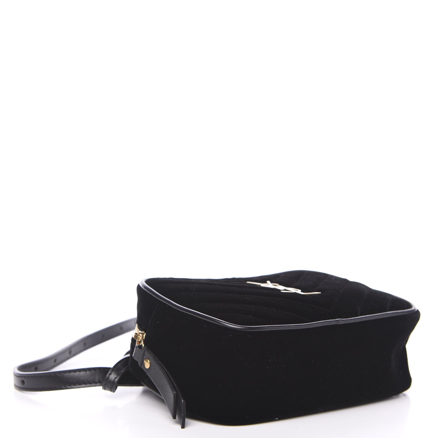 Saint Laurent Velour Matelasse Monogram Lou Belt Bag Black 5 of 16