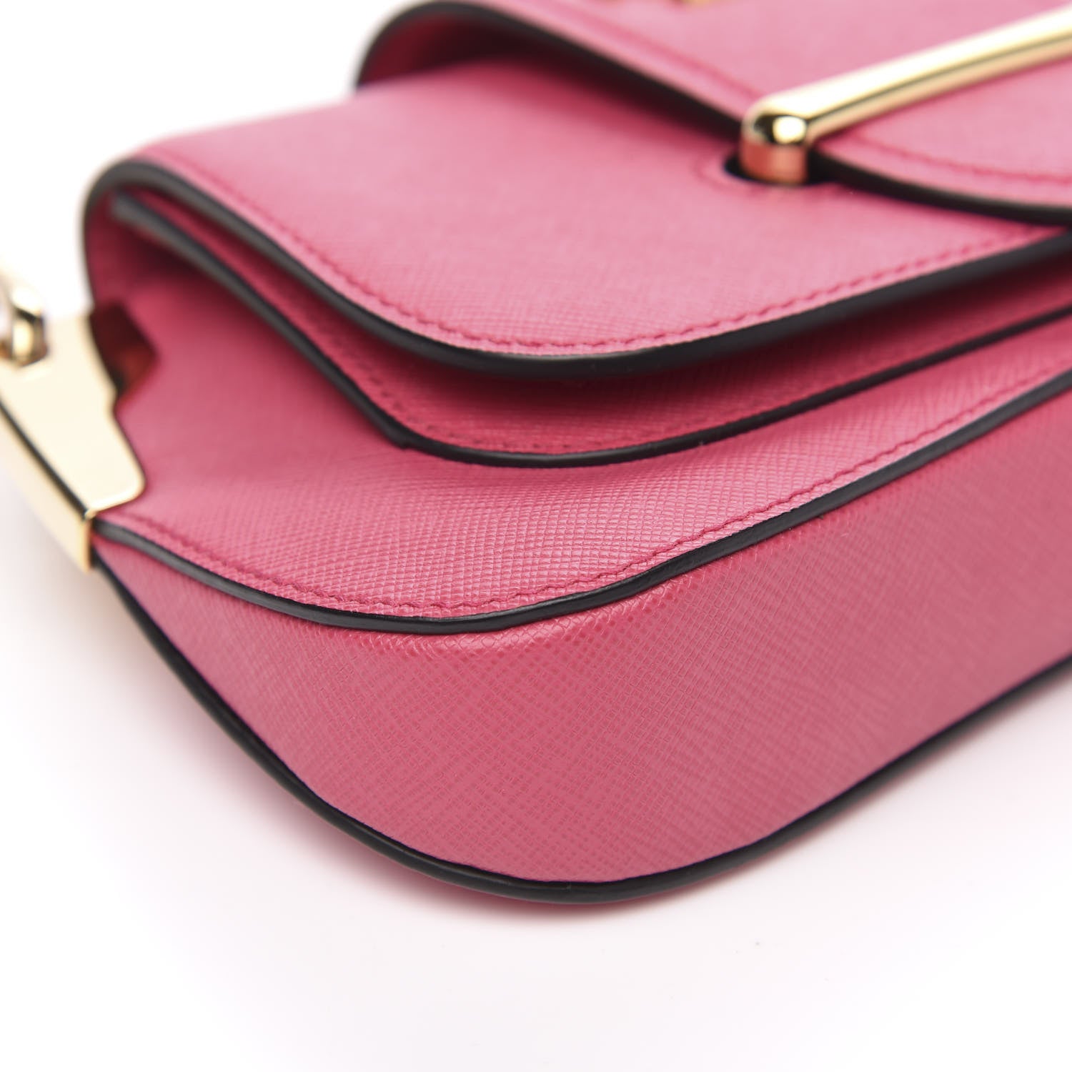 Prada Saffiano Lux Sidonie Shoulder Bag Ibisco 7 of 8