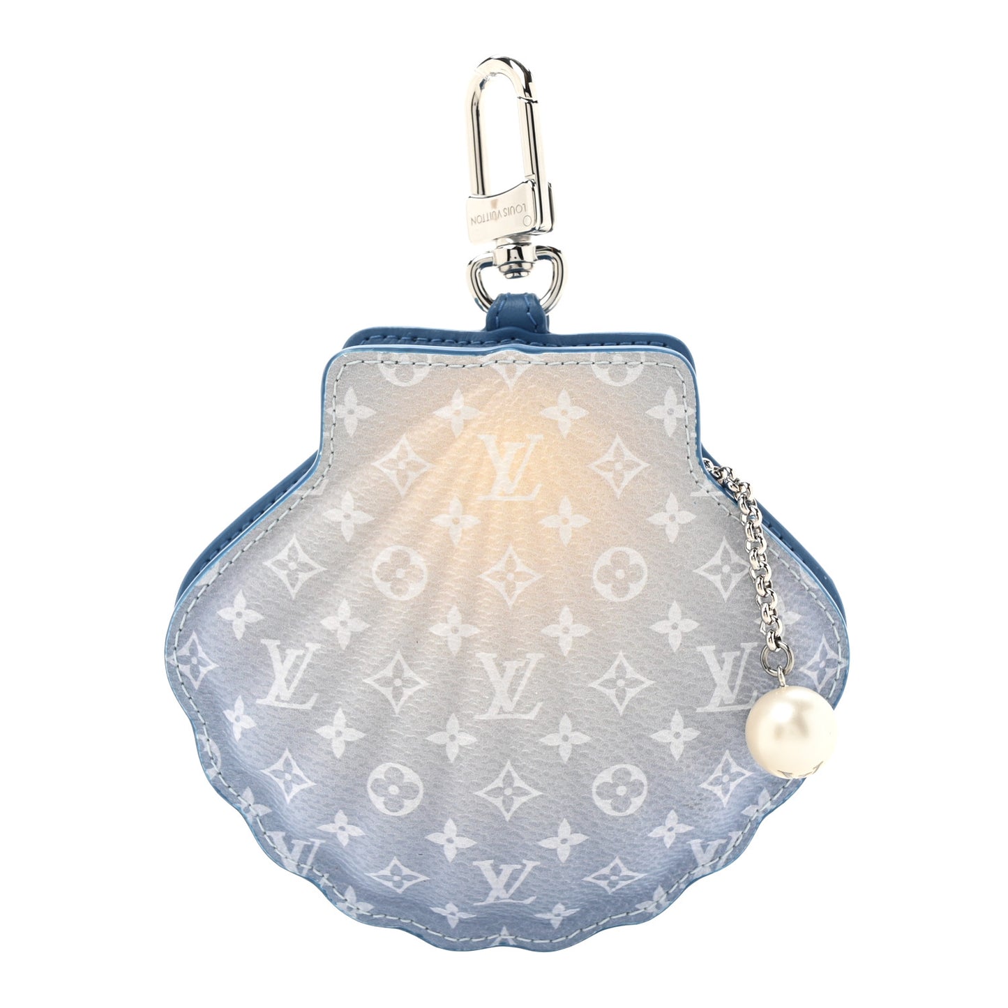 Monogram Shell Bag Charm Blue