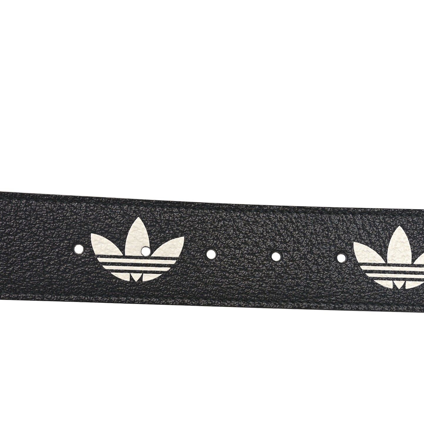 X ADIDAS Textured Dollar Calfskin Double G 40mm Belt 75 30 Black