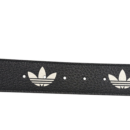 Gucci X ADIDAS Textured Dollar Calfskin Double G 40mm Belt 75 30 Black 4 of 7