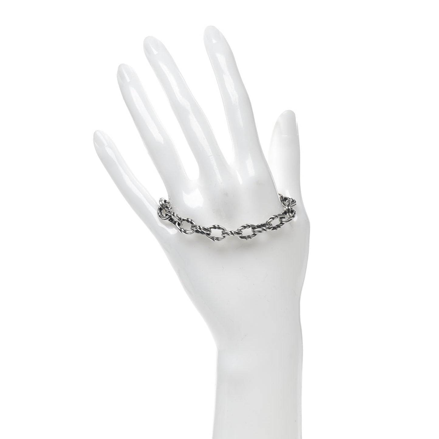 Sterling Silver 8mm Twist Link Chain Bracelet