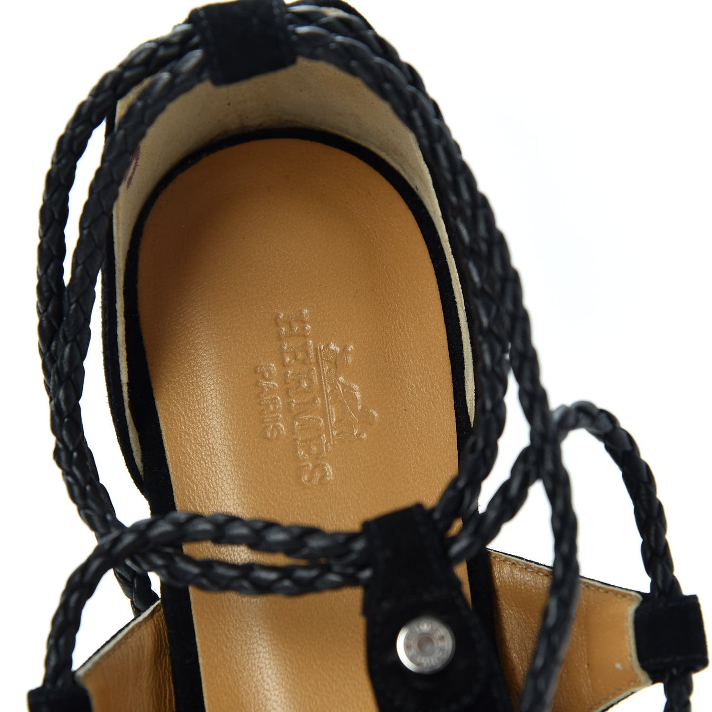 Suede Gladiator Wrap Sandals 38 Black