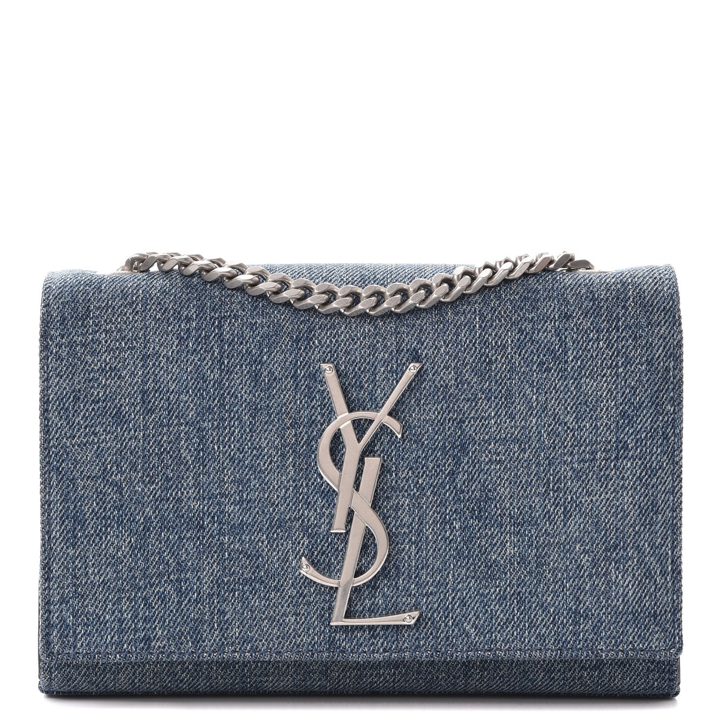 Denim Small Classic Monogram Satchel Blue