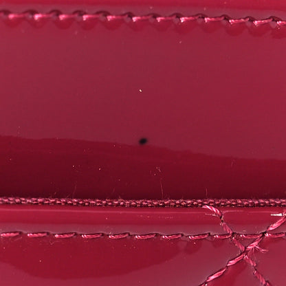 Chanel Patent Quilted Brilliant Wallet On Chain WOC Dark Pink 11 of 13