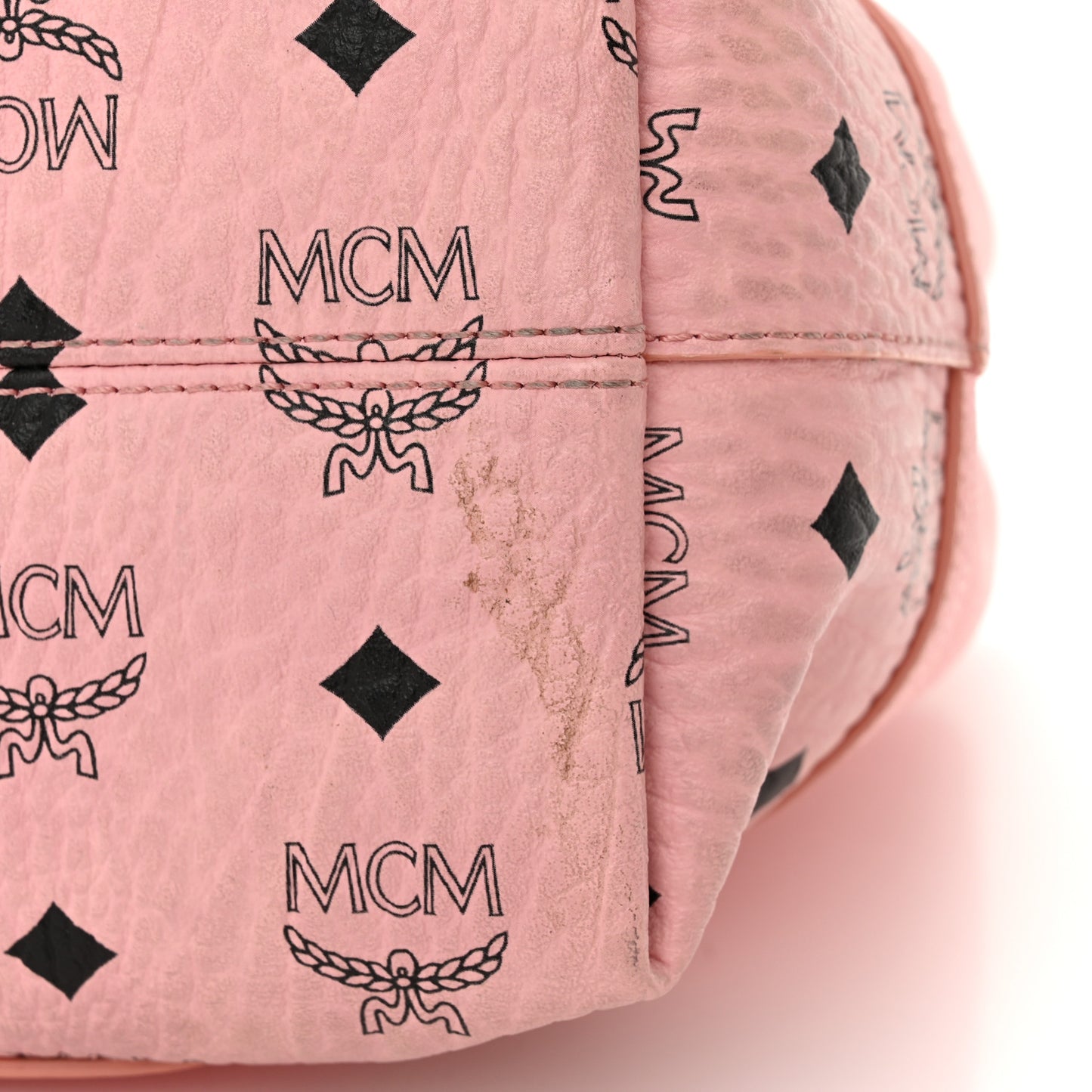 Calfskin Visetos Anni Medium Hobo Bag Soft Pink