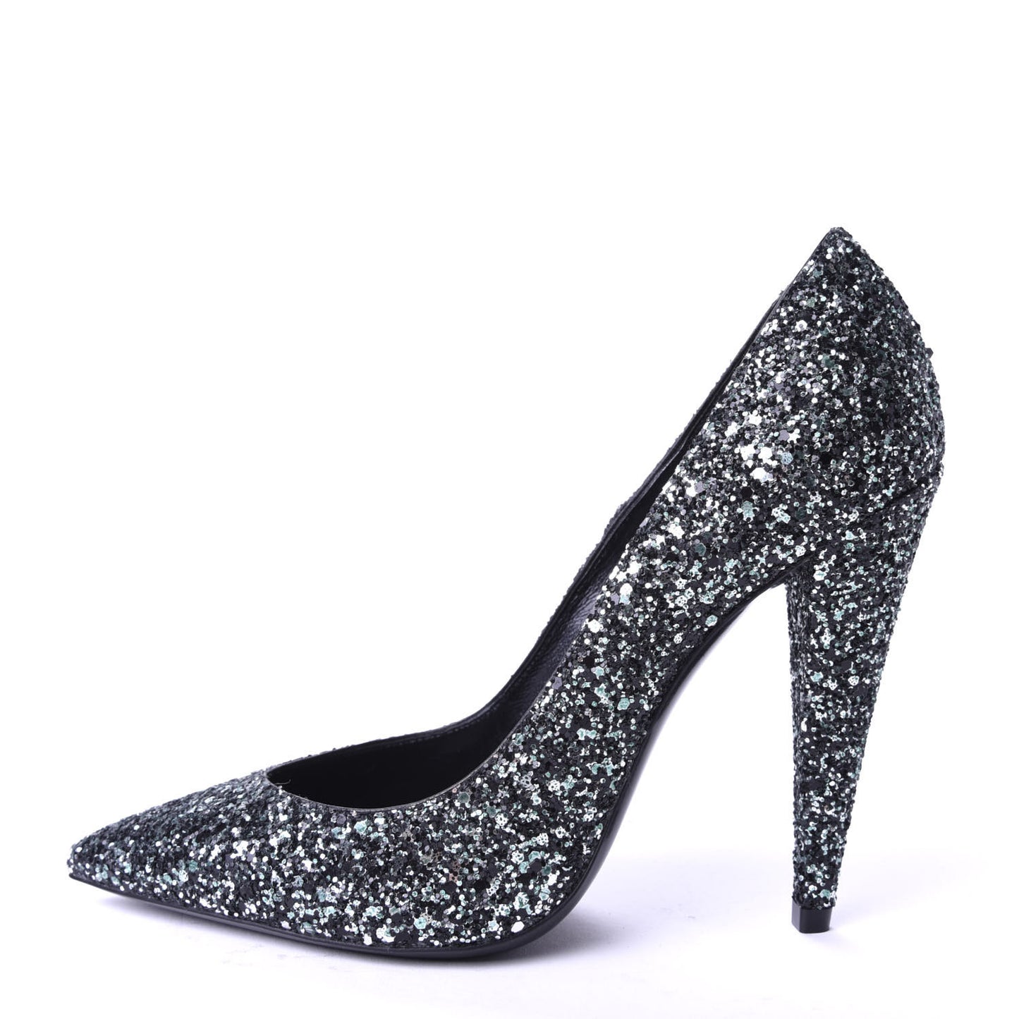 Calfskin Glitter Era Pump 37.5 Black