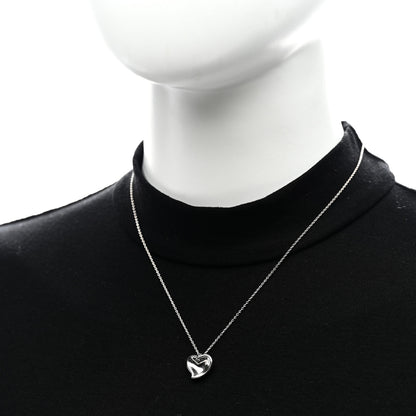 Tiffany Sterling Silver Elsa Peretti Full Heart Pendant Necklace 2 of 4