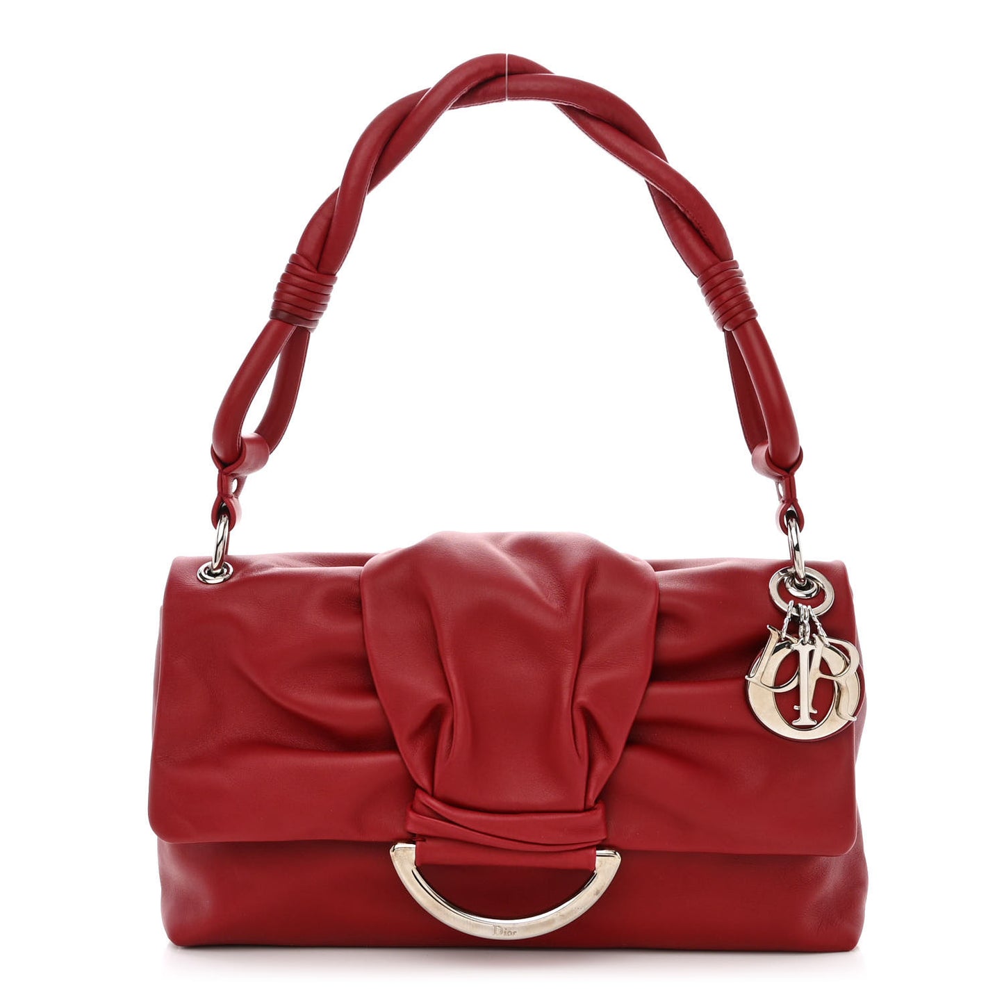 Lambskin Small Demi Lune Flap Red