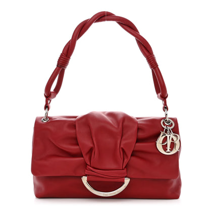 Christian Dior Lambskin Small Demi Lune Flap Red 1 of 10