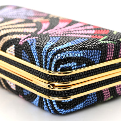 Judith Leiber Swarovski Crystal Minaudiere Clutch Black Multicolor 10 of 11