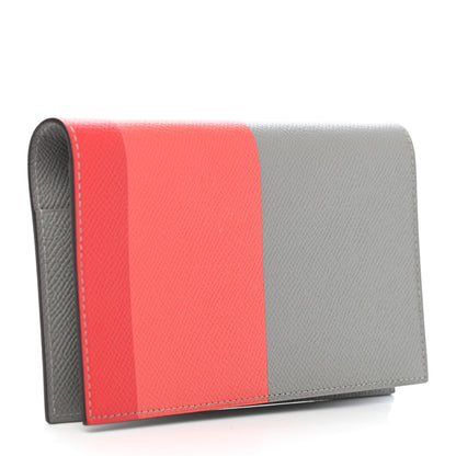 Hermes Epsom Tri-Color Vision II Agenda Cover Gris Mouette Rose Jaipur Rouge Casaque 2 of 4