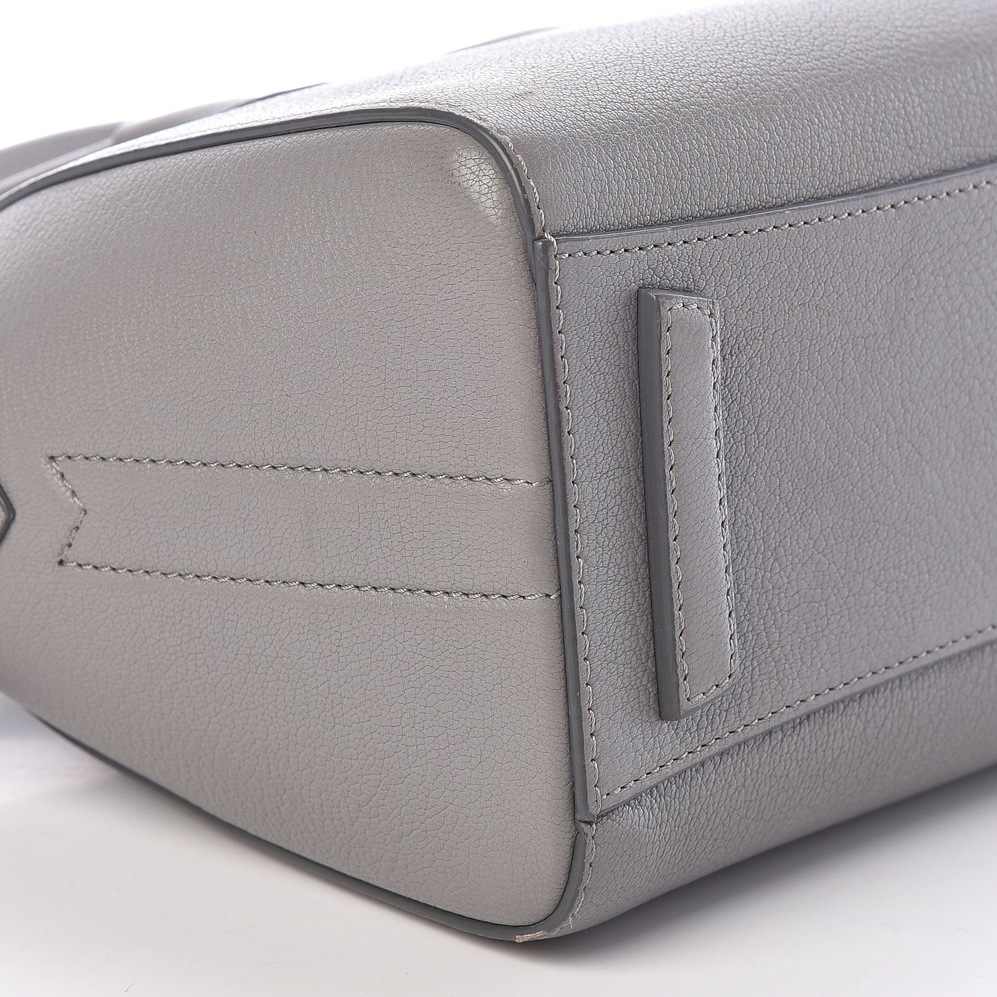 Sugar Goatskin Mini Antigona Pearl Grey