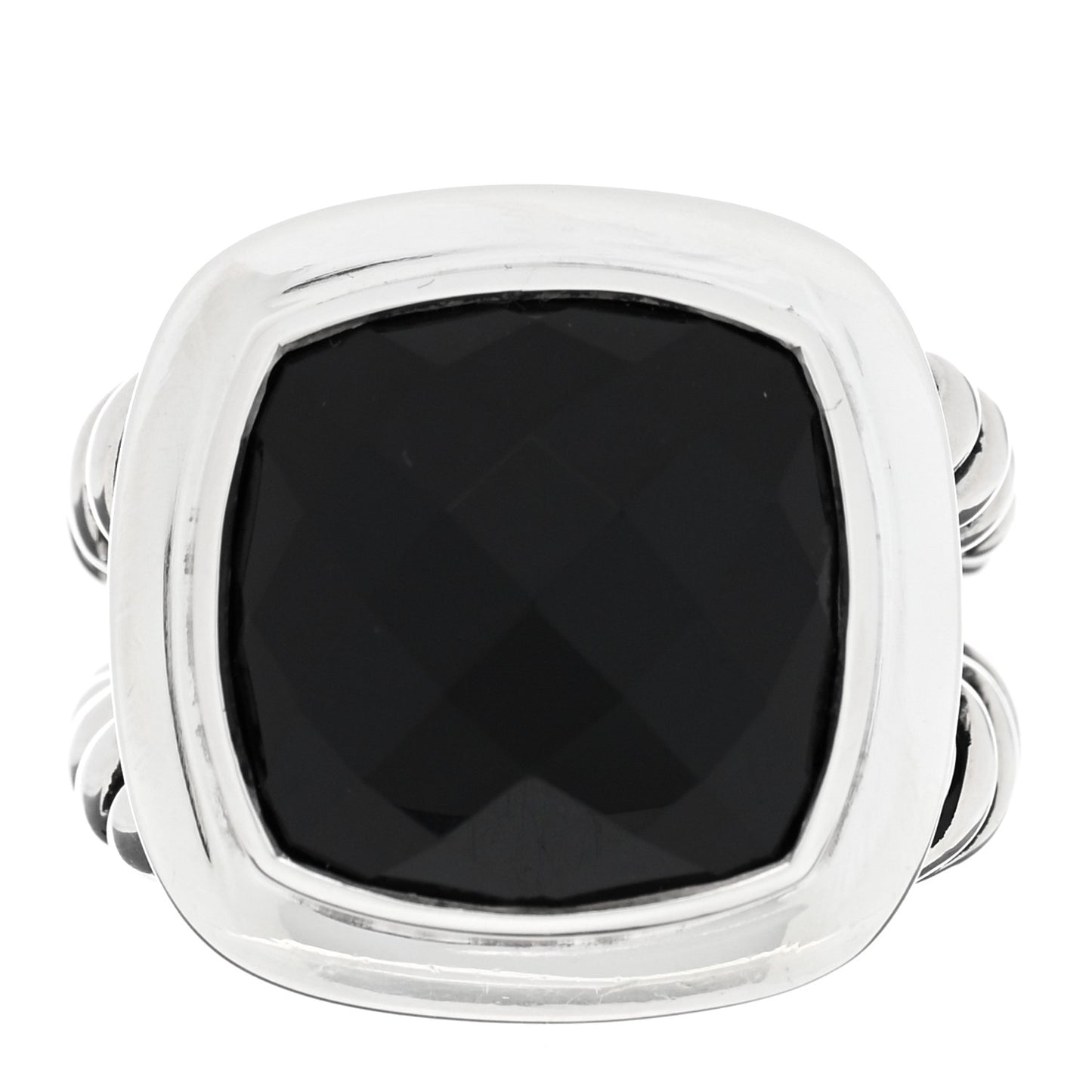 Sterling Silver Black Onyx 14mm Albion Ring 52 6