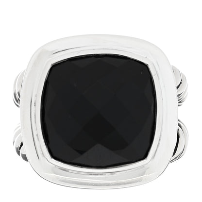 David Yurman Sterling Silver Black Onyx 14mm Albion Ring 52 6 1 of 5