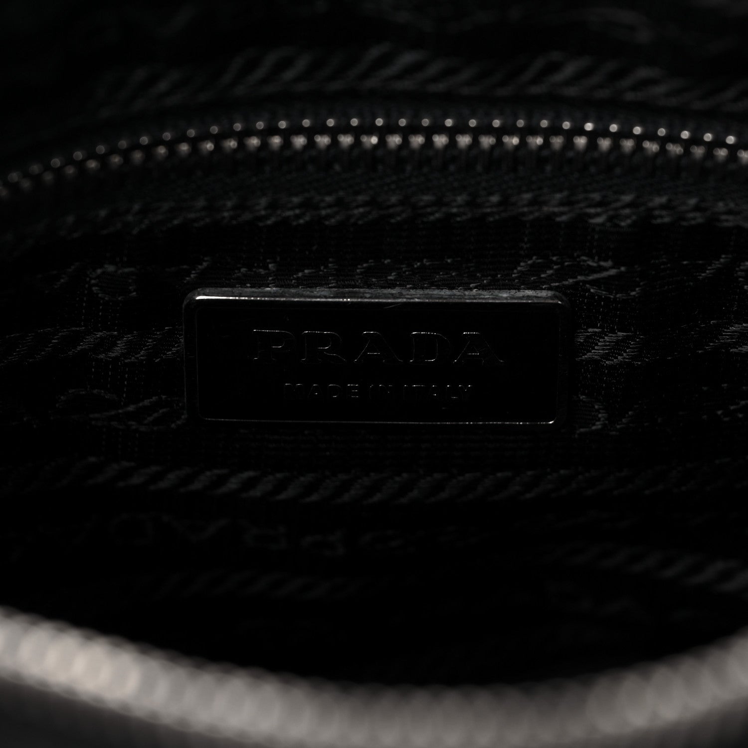 Prada Tessuto Nylon Saffiano Pochette Black 5 of 9