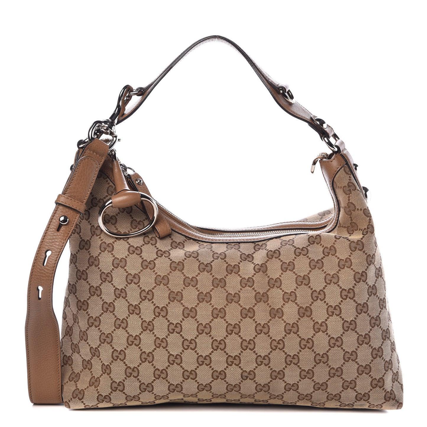 Monogram Medium Icon Bit Hobo Light Cuir