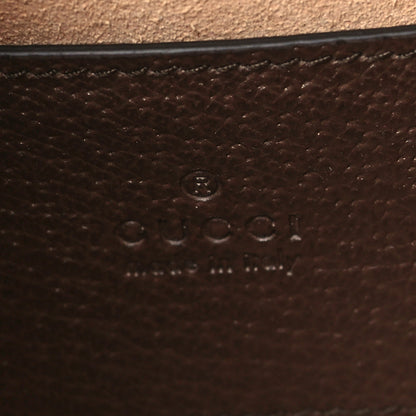 Gucci GG Supreme Monogram Textured Calfskin Web Mini Ophidia Top Handle Bag Beige Ebony New Acero 6 of 10