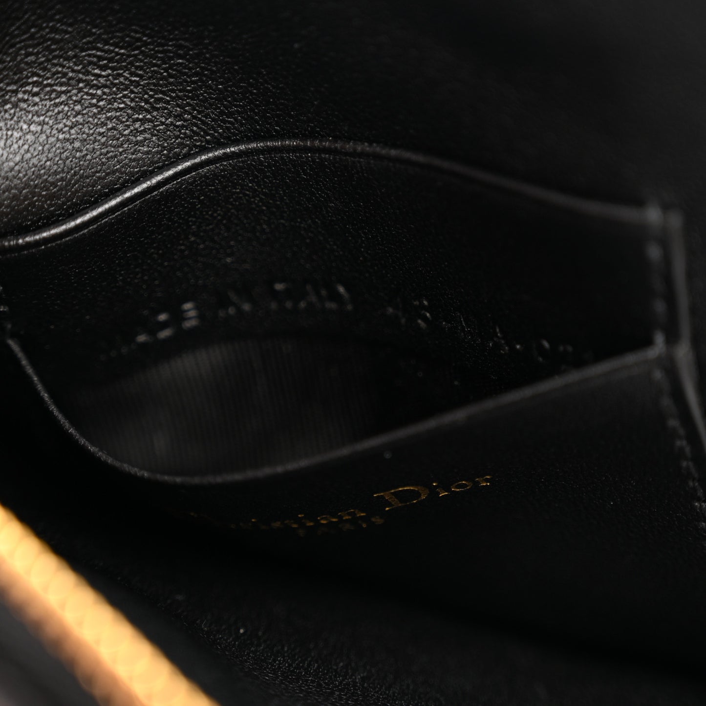 Supple Calfskin Cannage Caro Multifunctional Pouch Black