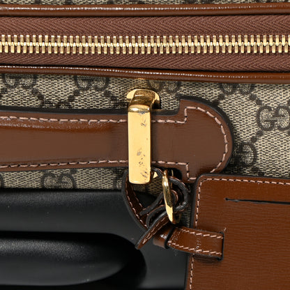 Gucci GG Supreme Monogram Azalea Calfskin Retro Interlocking G Carry On Trolley Beige Ebony Brown Sugar 12 of 12