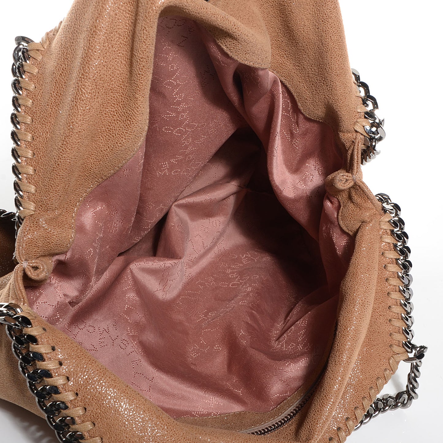 Faux Leather Shaggy Deer Small Falabella Camel