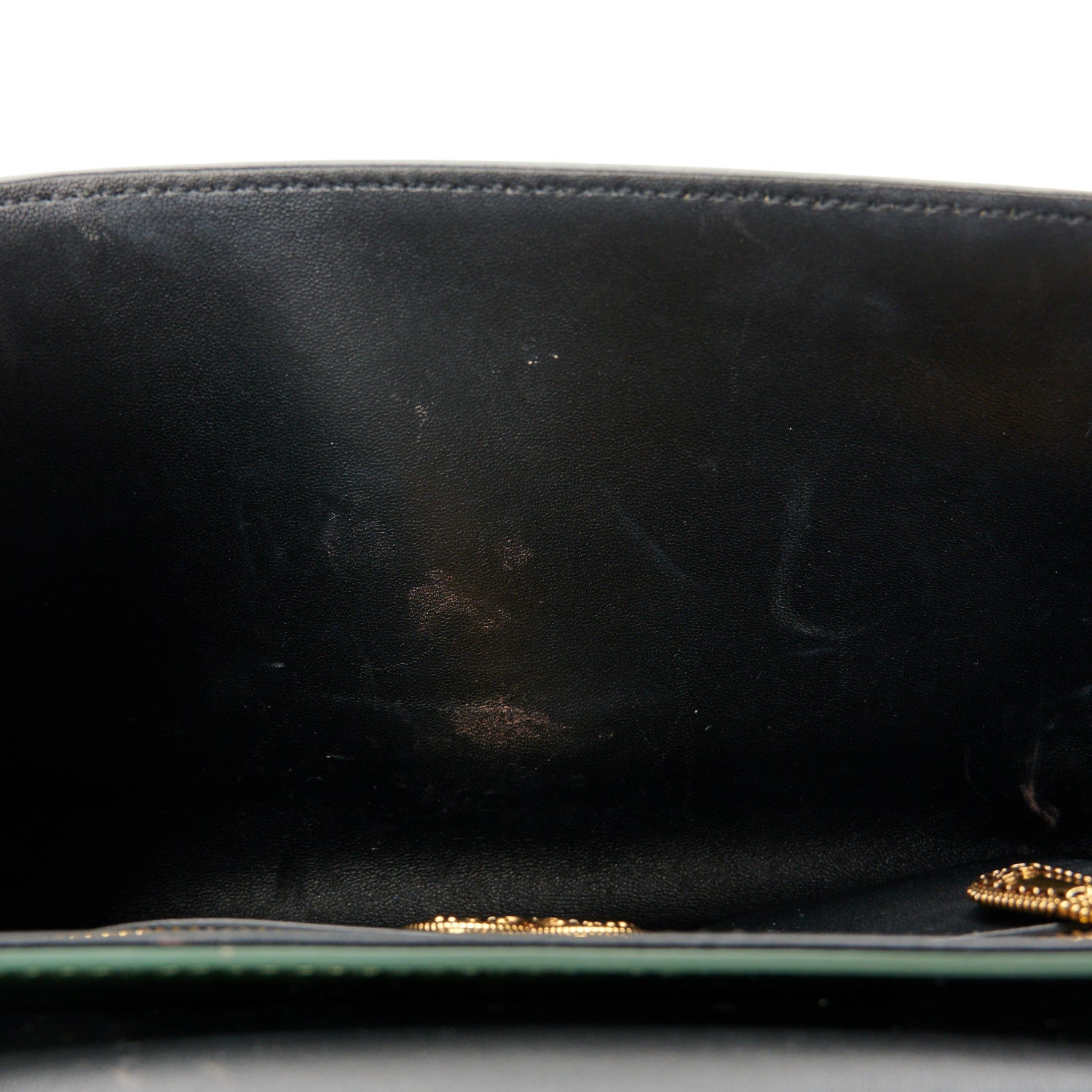 Dolce & Gabbana Metallic Calfskin Medium Devotion Crossbody Bag Green 11 of 11