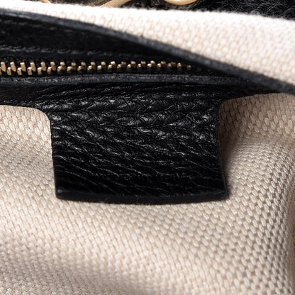 Gucci Pebbled Calfskin Medium Soho Chain Shoulder Bag Black 6 of 7