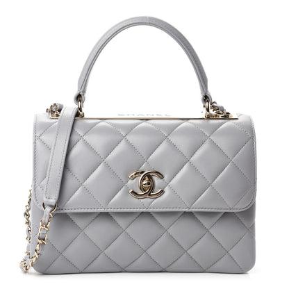 Chanel Lambskin Quilted Small Trendy CC Flap Dual Handle Bag Grey 1 of 11