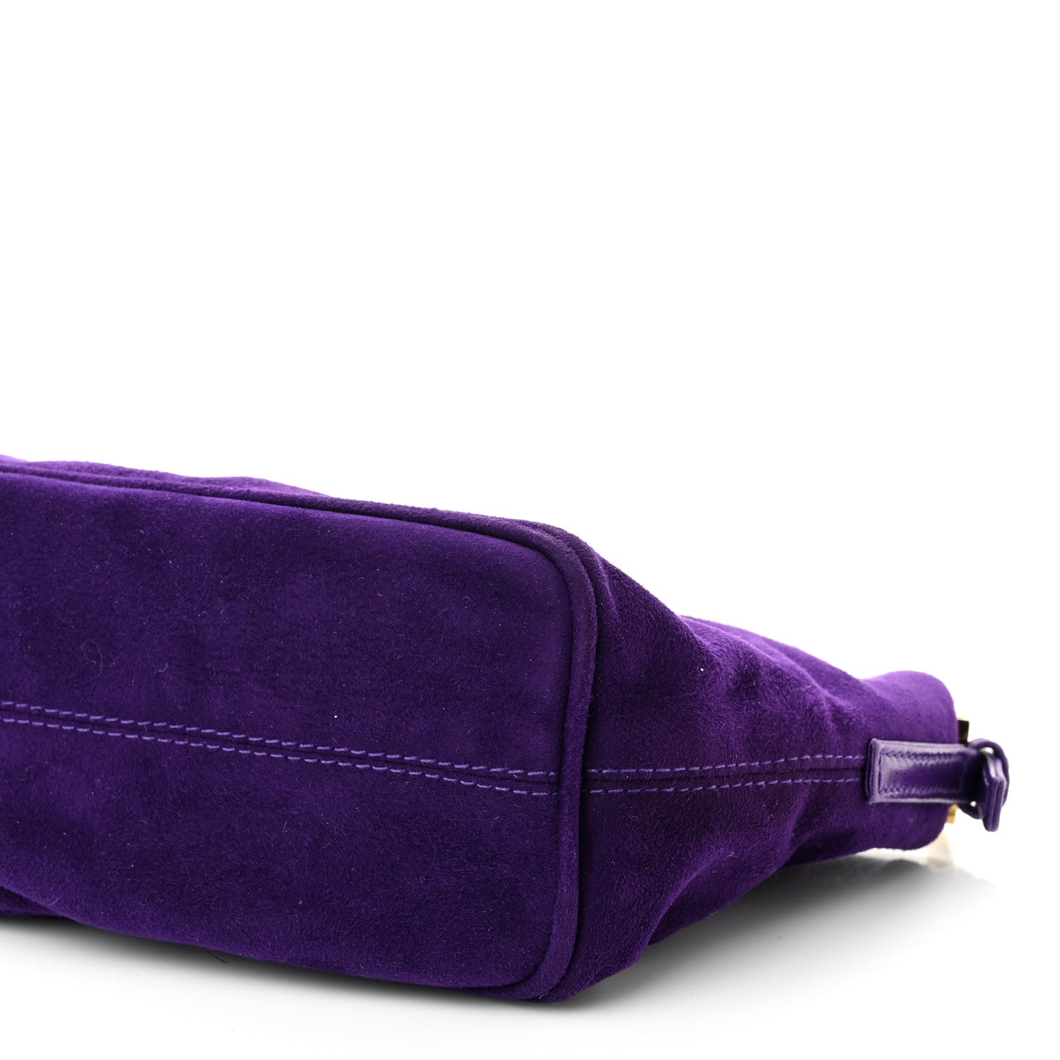 Fendi Suede Calfskin Shoulder Bag Purple 9 of 9