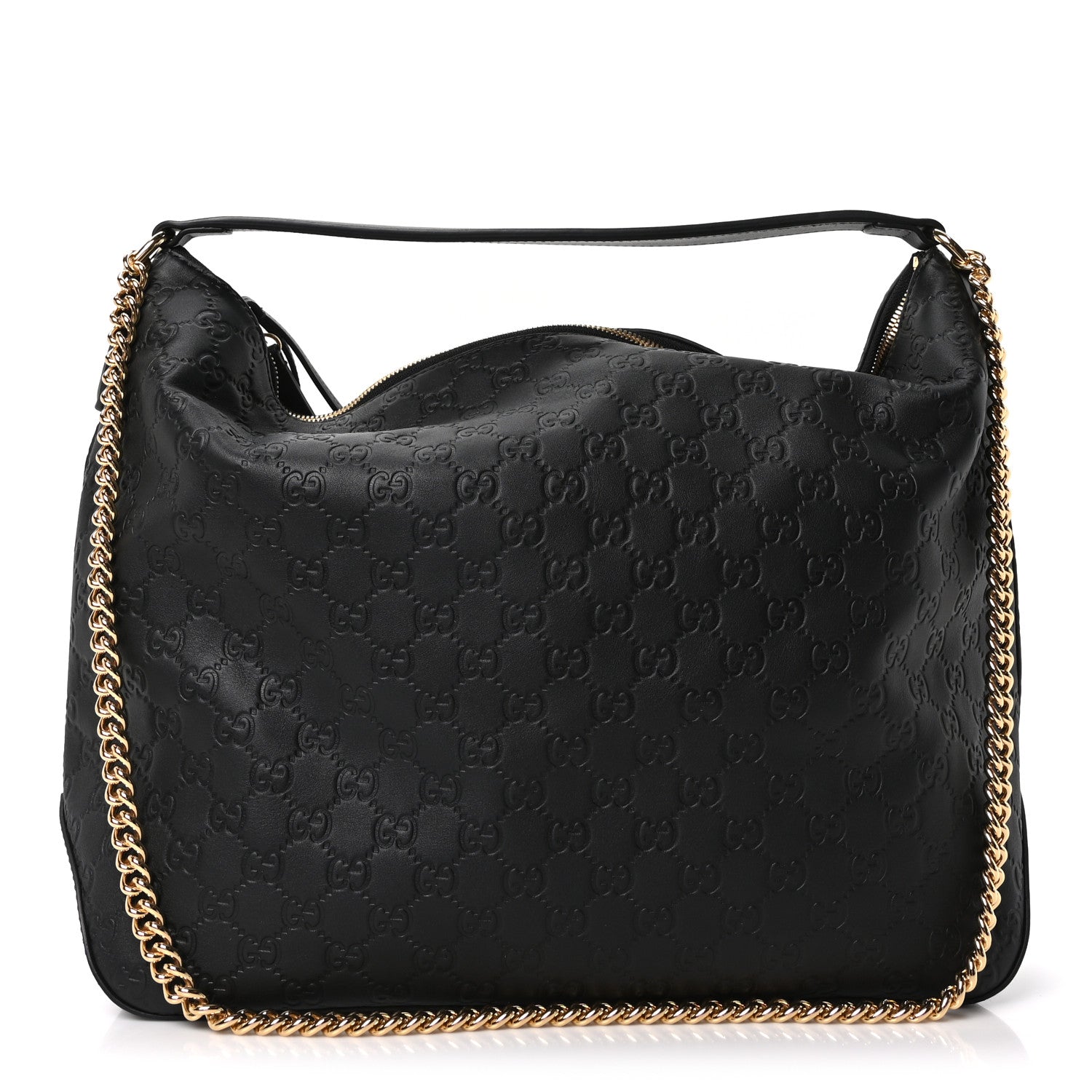 Gucci Guccissima Signature Large Linea A Hobo Black 1 of 10