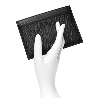 Celine Grained Calfskin Card Holder Black 2 of 7