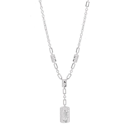 Bulgari 18K White Gold Diamond Parentesi Lariat Necklace 1 of 5