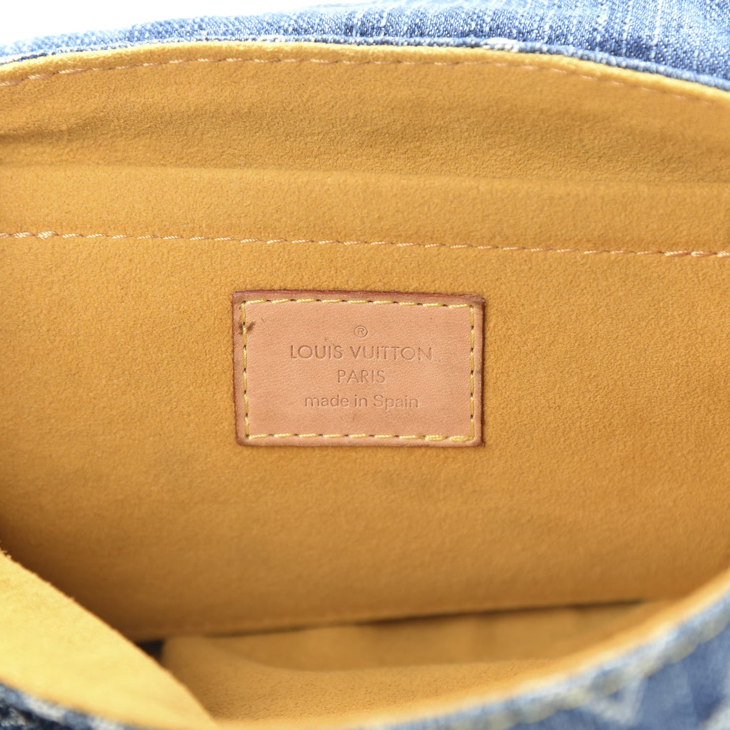 Monogram Denim Mini Pleaty Blue