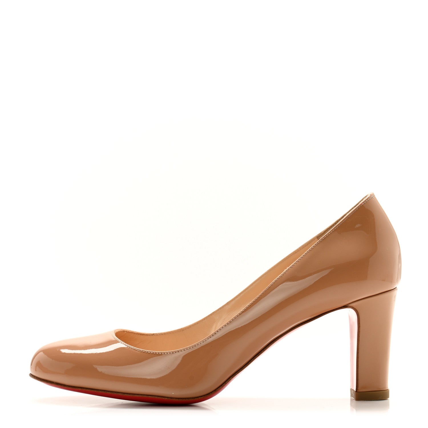 Christian Louboutin Patent Mistica 60 Pumps 38 Nude 1 of 9