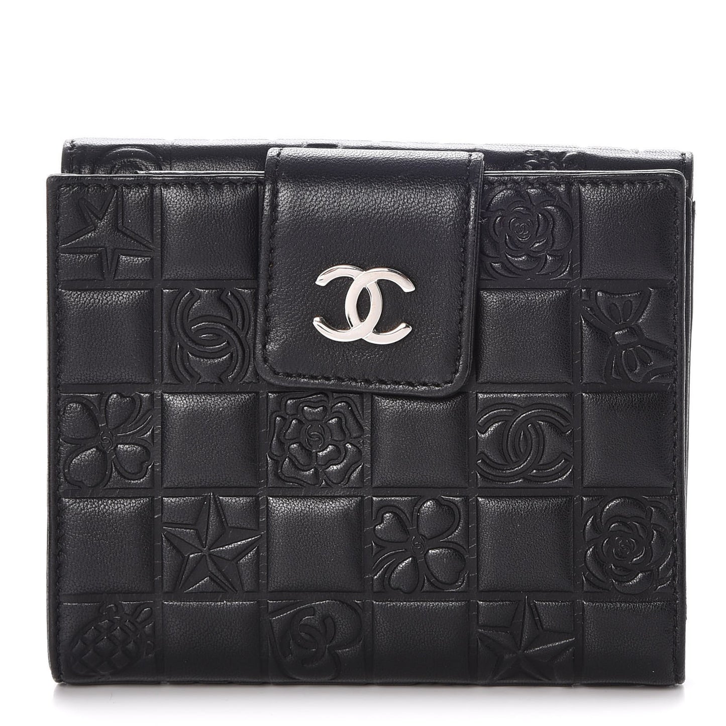 Lambskin Precious Symbols French Wallet Black