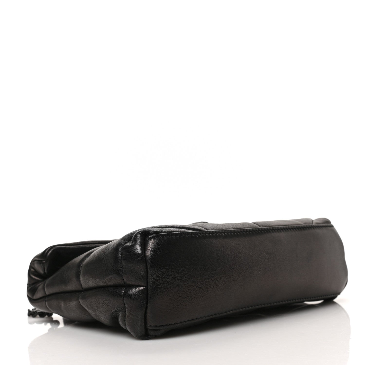 Saint Laurent Calfskin Quilted Toy Loulou Puffer Monogram Monochrome Chain Satchel Black 4 of 8
