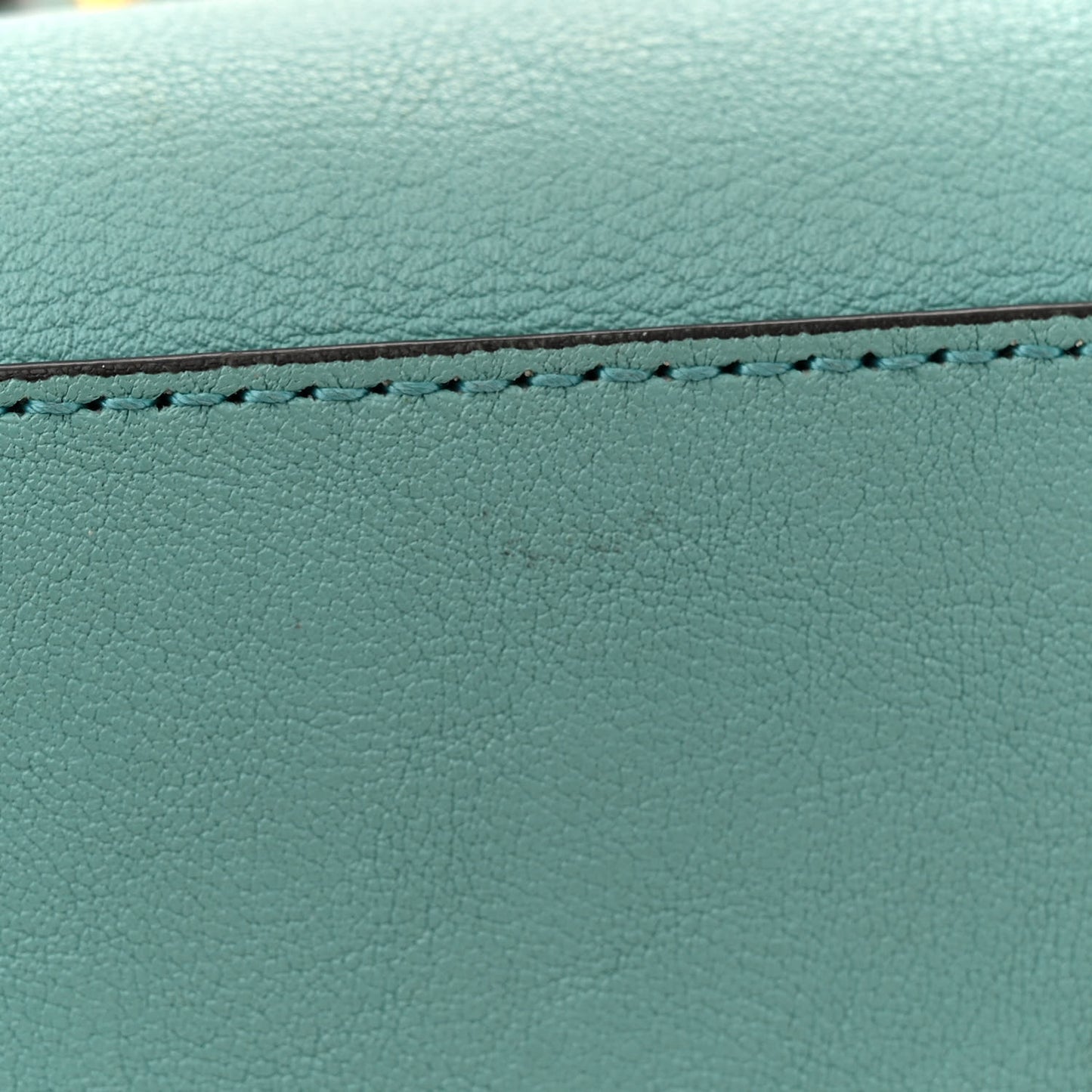 Wonka Grain Calfskin Mini Diana Tote Bag Dusty Azure Orange Fluo