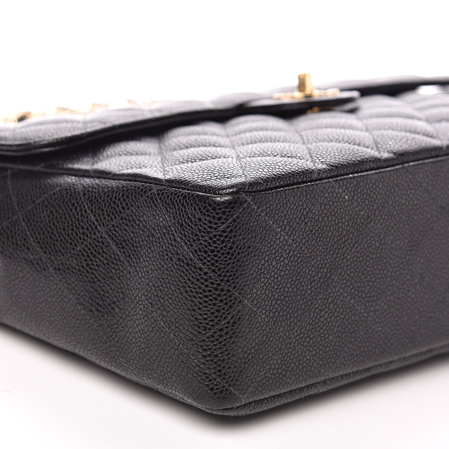 Caviar Quilted Jumbo Single Flap Black