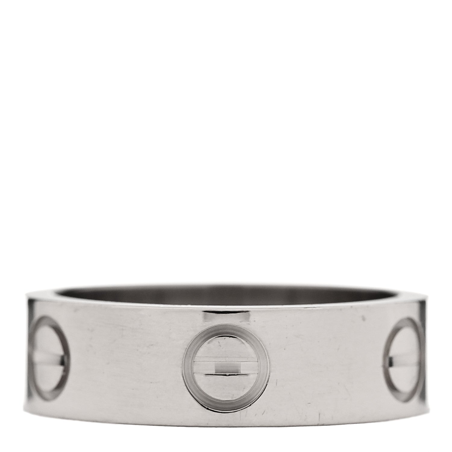 Cartier 18K White Gold 5.5mm LOVE Ring 51 5.75 3 of 4