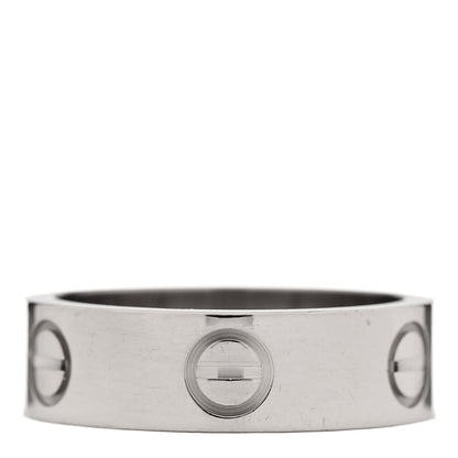 Cartier 18K White Gold 5.5mm LOVE Ring 51 5.75 3 of 4