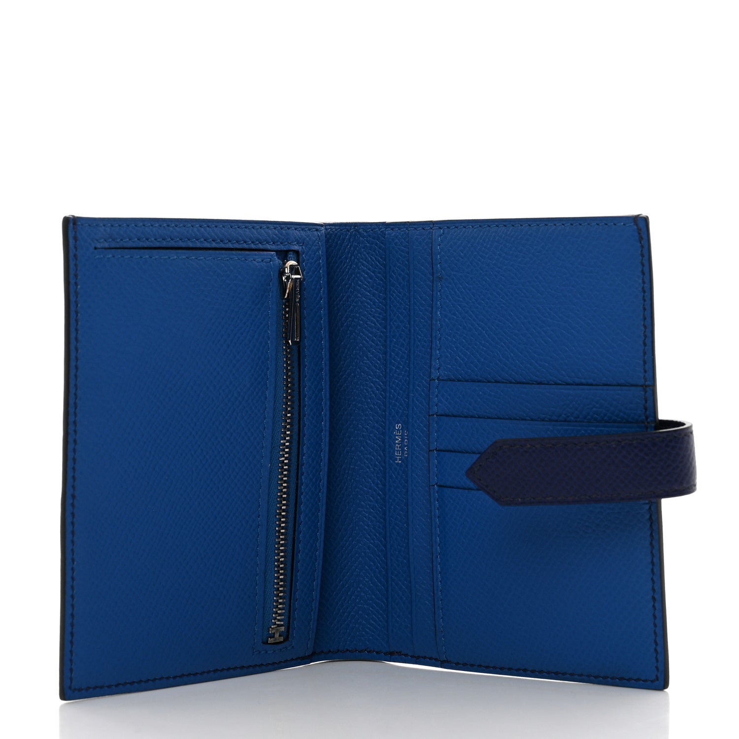 Hermes Epsom Verso Bearn Compact Wallet Bleu Encre Zellige 5 of 7