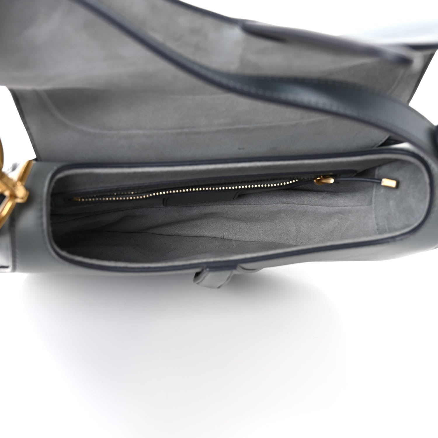 Christian Dior Gradient Calfskin Saddle Bag Gris 5 of 9