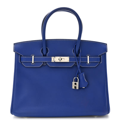 Hermes Epsom Candy Birkin 30 Bleu Electrique Mykonos 1 of 10