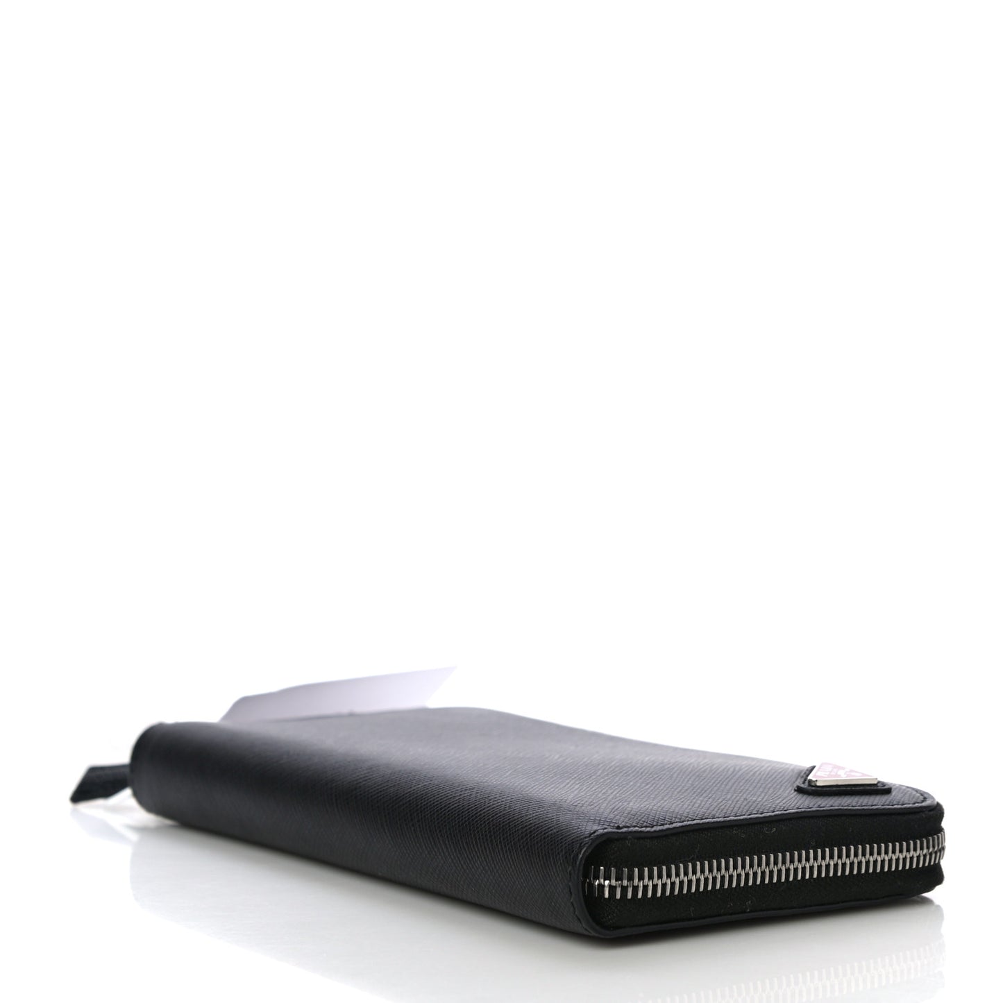 Saffiano Zip Around Portfolio Wallet Black Rosso