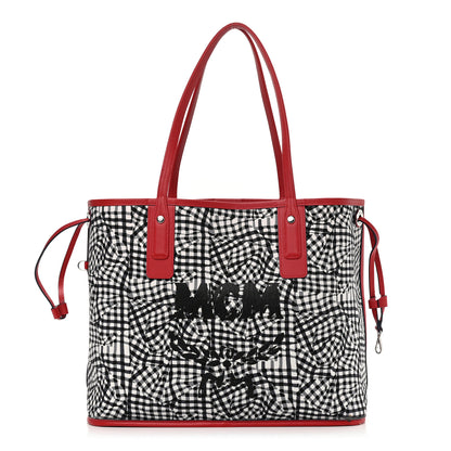 MCM Visetos Medium Liz Reversible Shopper Tote Ruby Red 4 of 17