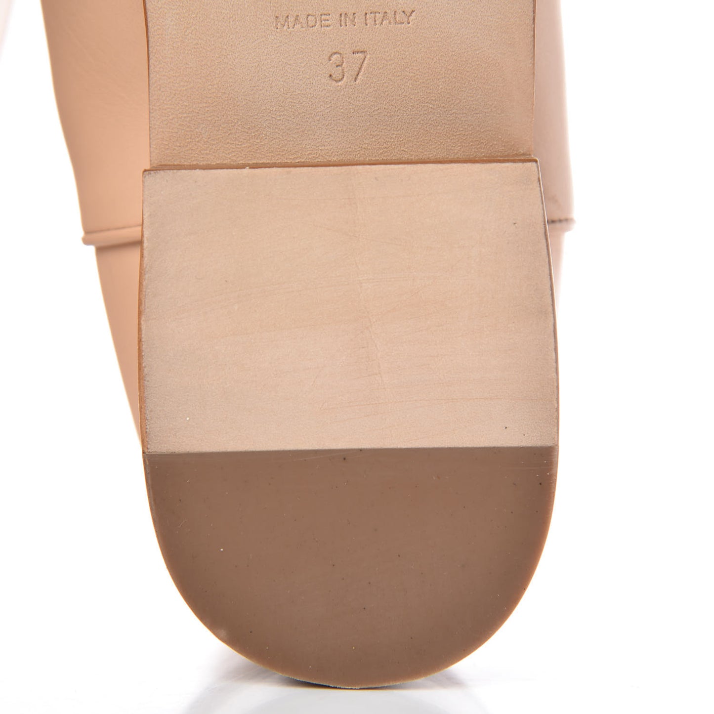 Calfskin Ascot CC Boots 37 Beige Clair