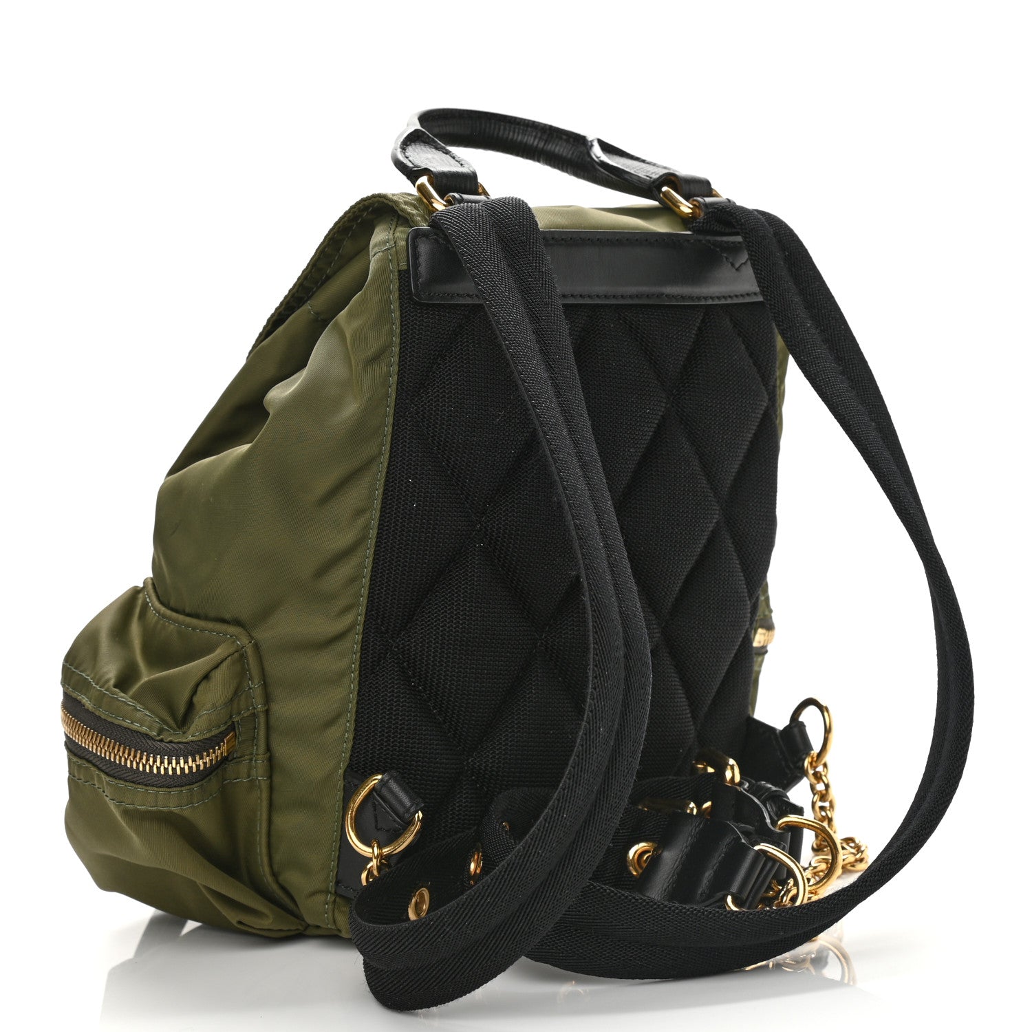 Burberry Nylon Small Crossbody Rucksack Backpack Canvas Green 4 of 14