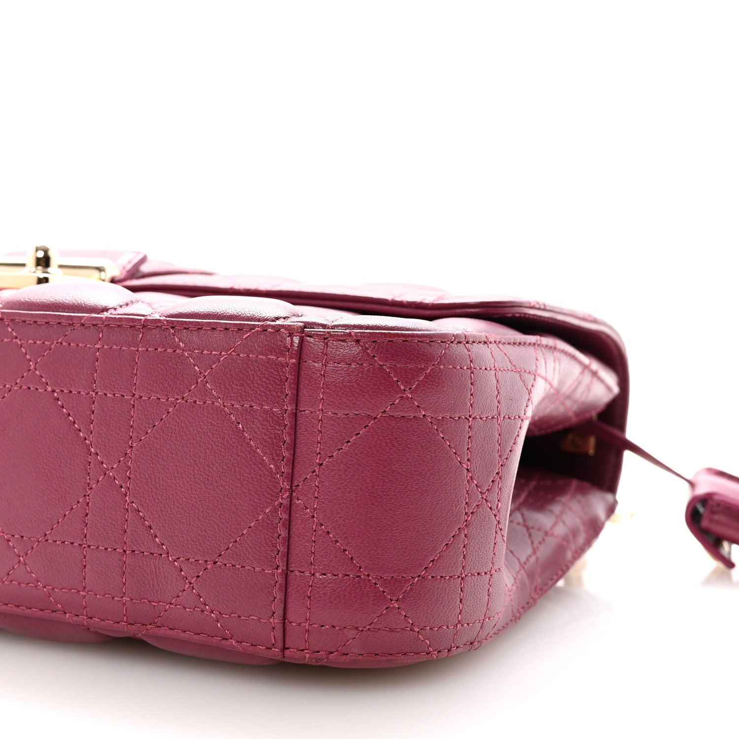 Christian Dior Lambskin Cannage Medium Miss Dior Flap Fuchsia